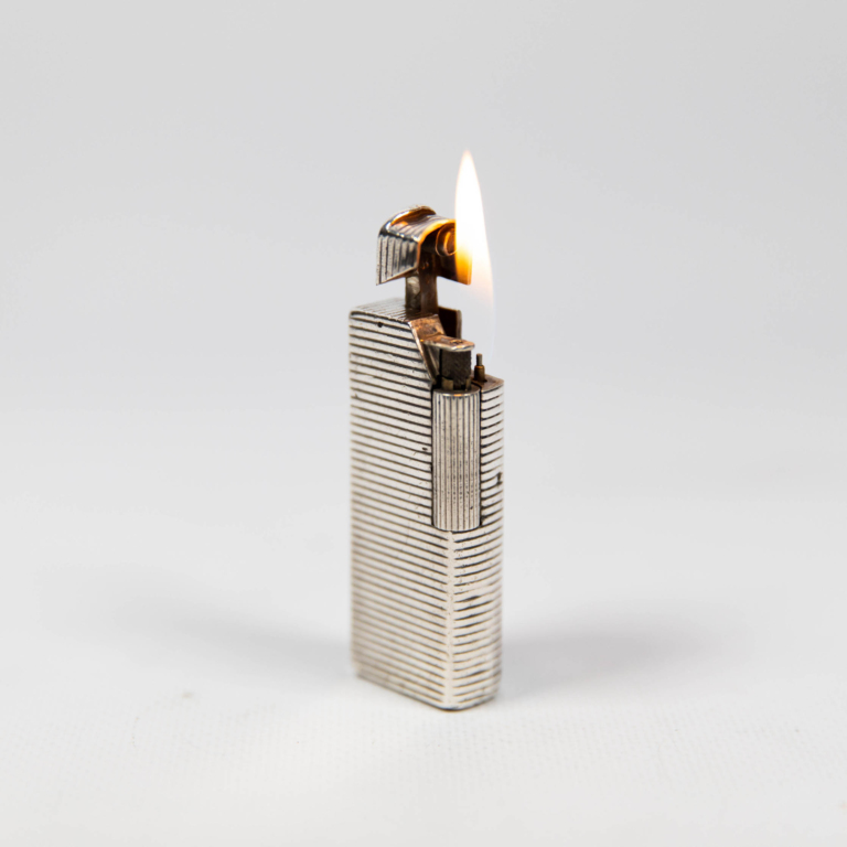 Vintage Solid Silver Dunhill Aldunil Lighter 1970s