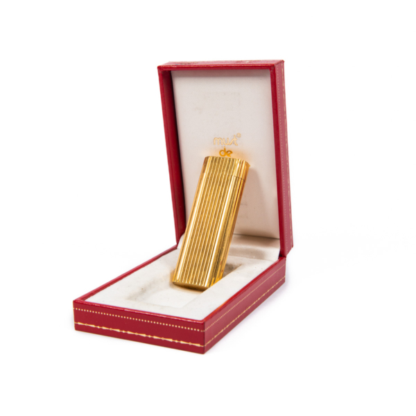 Vintage Cartier Les Must lighter Gold plated Complete In Box - Image 2