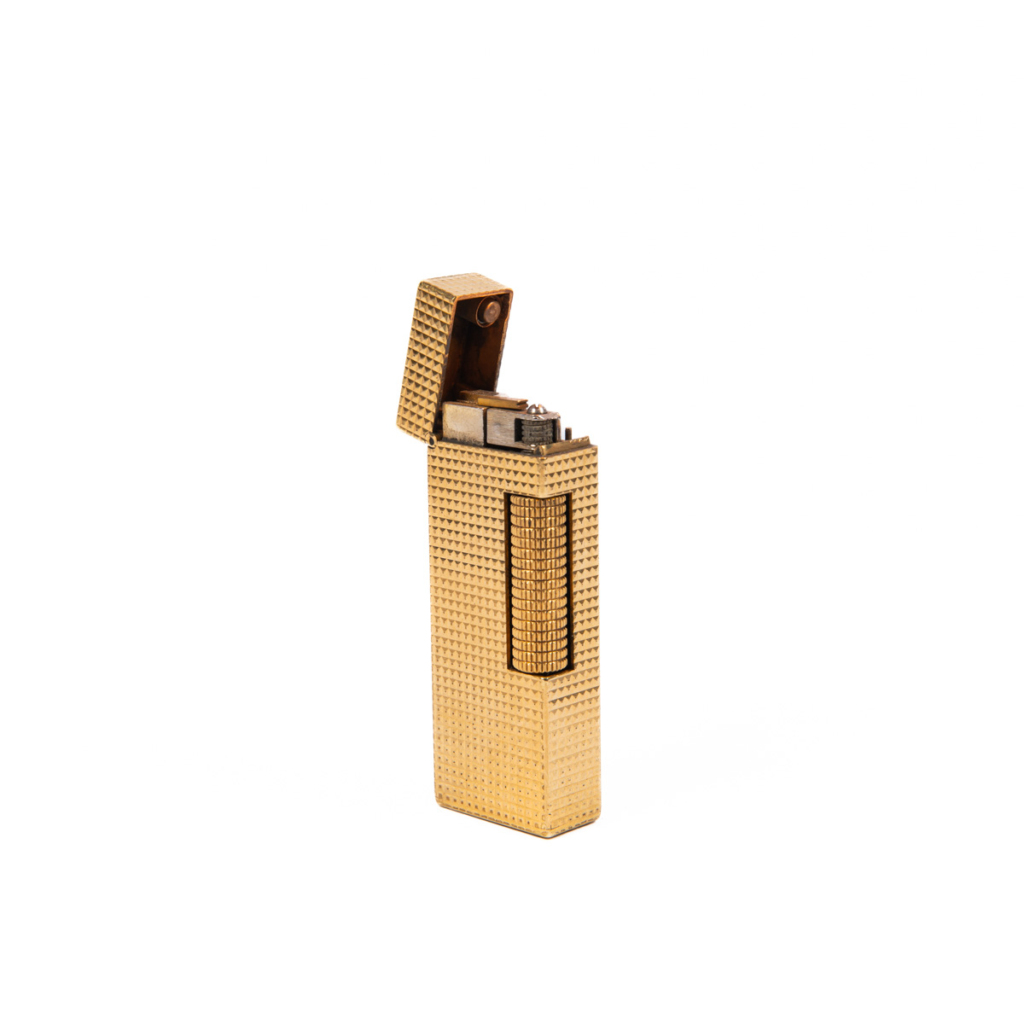 Vintage Dunhill Rollagas lighter Small Hobnail Gold Plated 1969