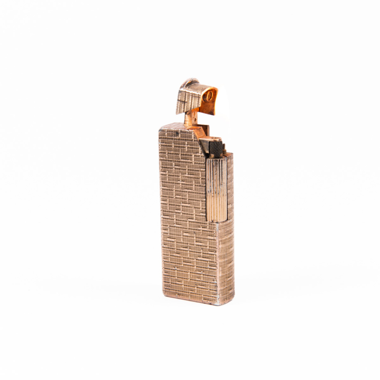 Vintage Solid Silver Gold Plated Dunhill Aldunil Lighter 1970s