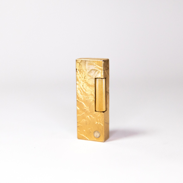 Vintage Dunhill Rollagas lighter Silk Motive Gold Plated 1970s - Image 2