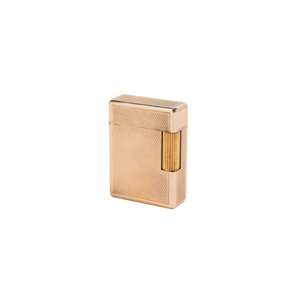 Vintage Rose Gold Plated Ligne 1 ST Dupont Lighter diamond-cut 1970s - Image 2