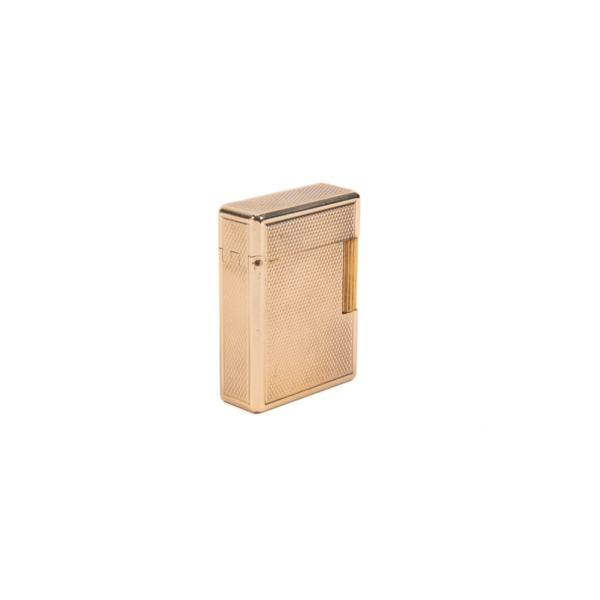 Vintage Rose Gold Plated Ligne 1 ST Dupont Lighter diamond-cut 1970s - Image 5