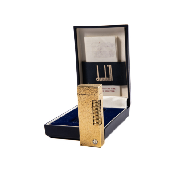 Vintage Dunhill Rollagas lighter Gold Plated In Box 1980s - Image 2