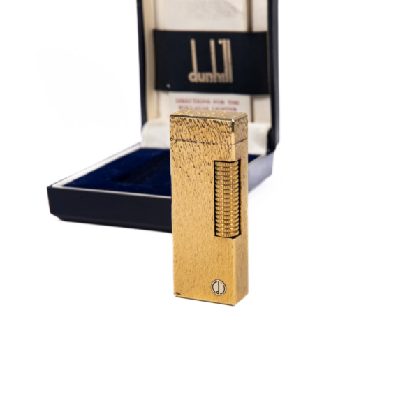 Vintage Dunhill Rollagas lighter Gold Plated In Box 1980s - Image 3