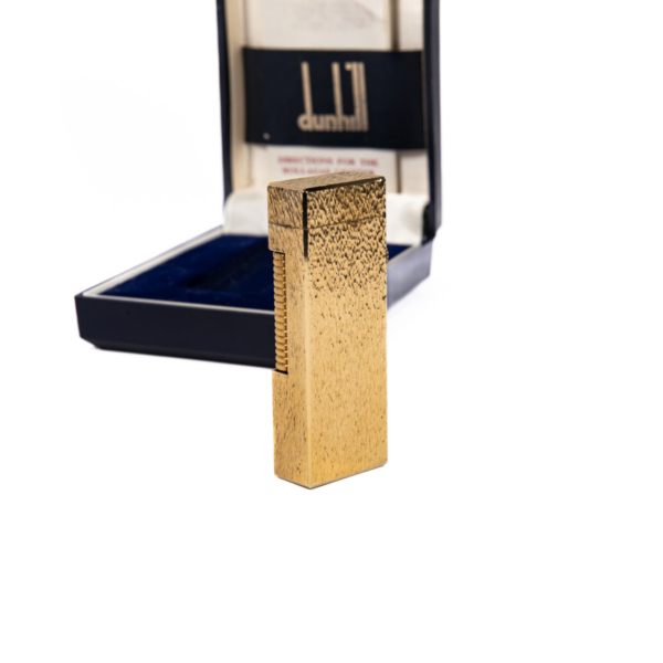 Vintage Dunhill Rollagas lighter Gold Plated In Box 1980s - Image 4