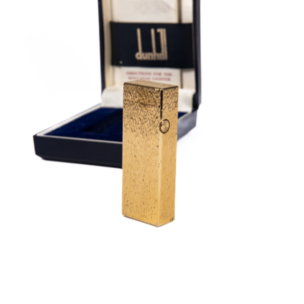 Vintage Dunhill Rollagas lighter Gold Plated In Box 1980s - Image 5