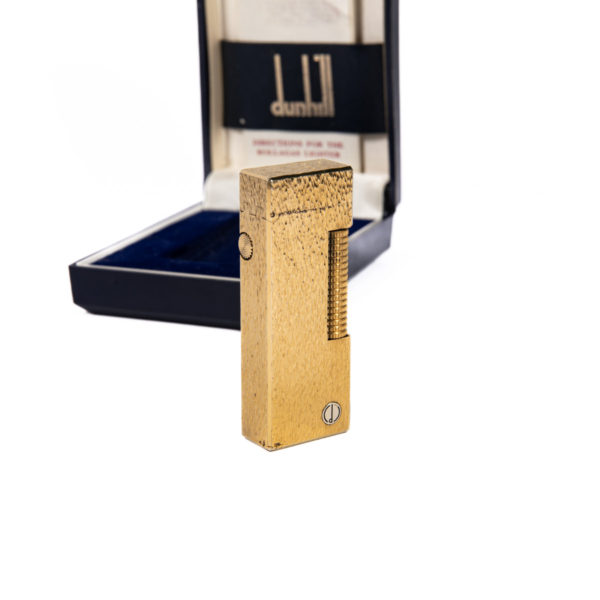 Vintage Dunhill Rollagas lighter Gold Plated In Box 1980s - Image 6