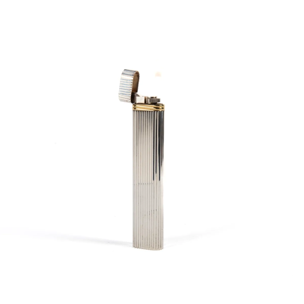 Vintage Cartier Table Lighter Silver Plated 1997