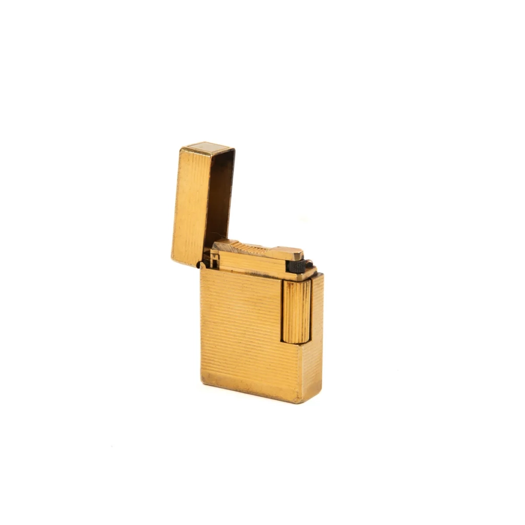 Vintage Gold Plated Ligne 1 ST Dupont Lighter 1970s