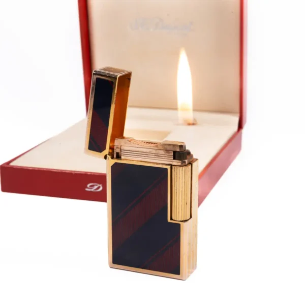 Vintage Gold Plated Linge 1 BR ST Dupont Lighter Lacquered 2007 In Box - Image 8