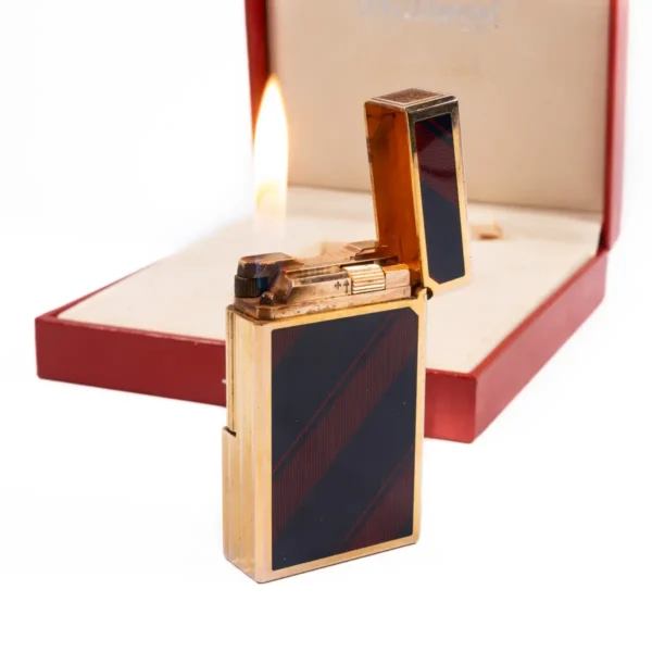 Vintage Gold Plated Linge 1 BR ST Dupont Lighter Lacquered 2007 In Box - Image 9