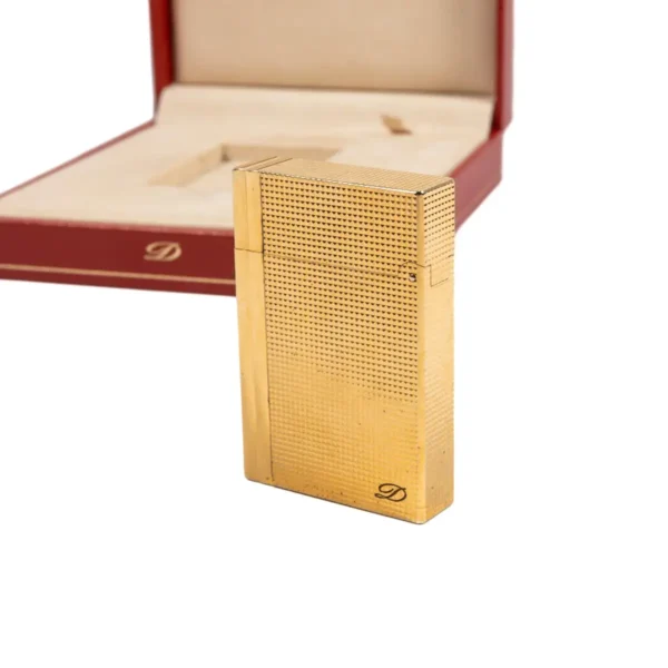 Vintage Gold Plated ST Dupont Gatsby Lighter 1990s In Box - Image 5