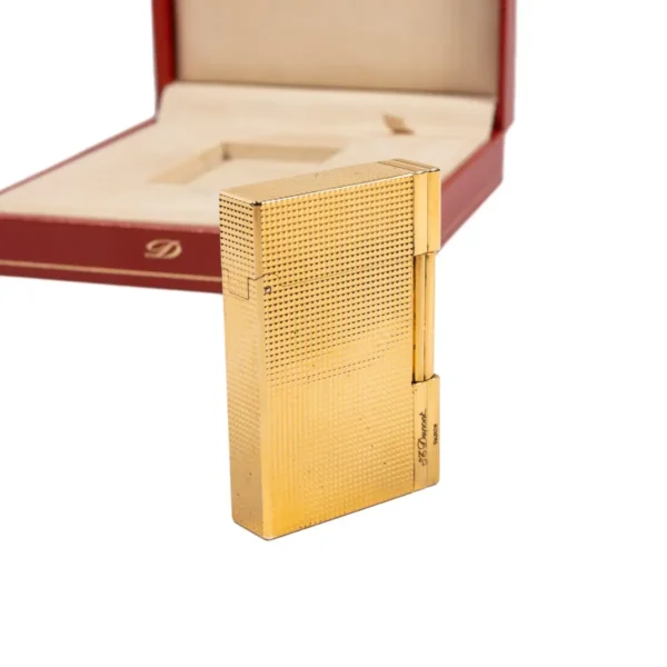 Vintage Gold Plated ST Dupont Gatsby Lighter 1990s In Box - Image 6