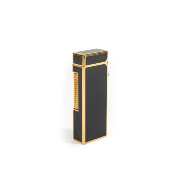 Vintage Dunhill Rollagas Lighter Black Lacquered Gold Plated 1970s - Image 3