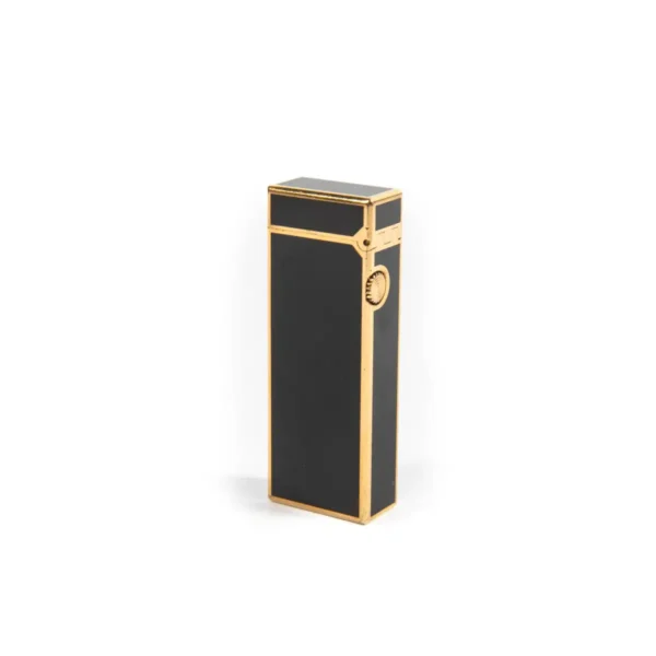 Vintage Dunhill Rollagas Lighter Black Lacquered Gold Plated 1970s - Image 4