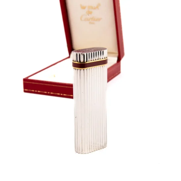 Vintage Cartier Les Must lighter Silver Complete In Box 1970s - Image 5