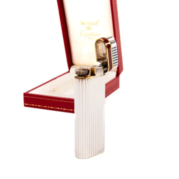 Vintage Cartier Les Must lighter Silver Complete In Box 1970s - Image 7