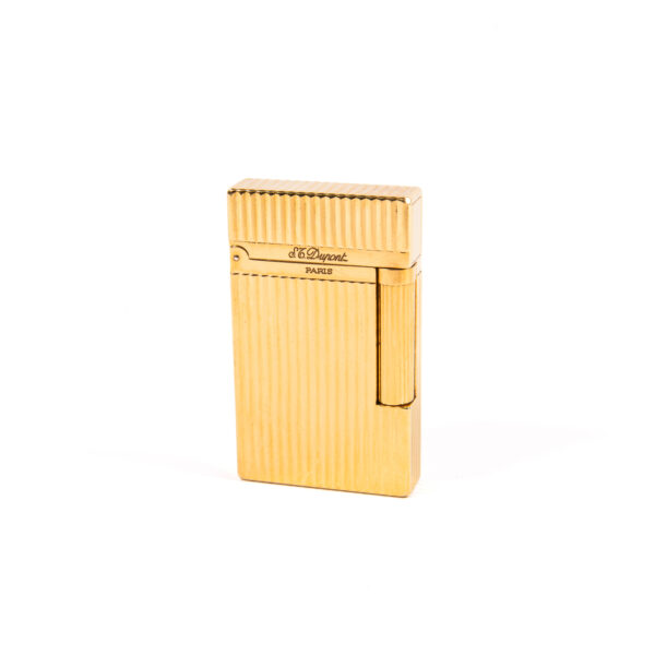 Vintage Gold Plated S.T. Dupont Ligne 2 Montparnasse Lighter 1990s - Image 2