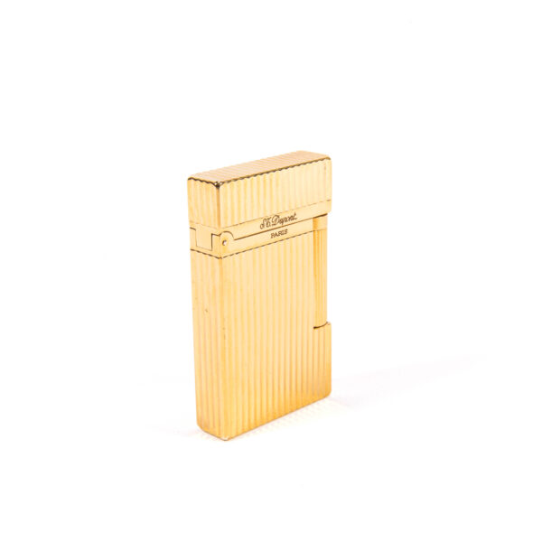 Vintage Gold Plated S.T. Dupont Ligne 2 Montparnasse Lighter 1990s - Image 5