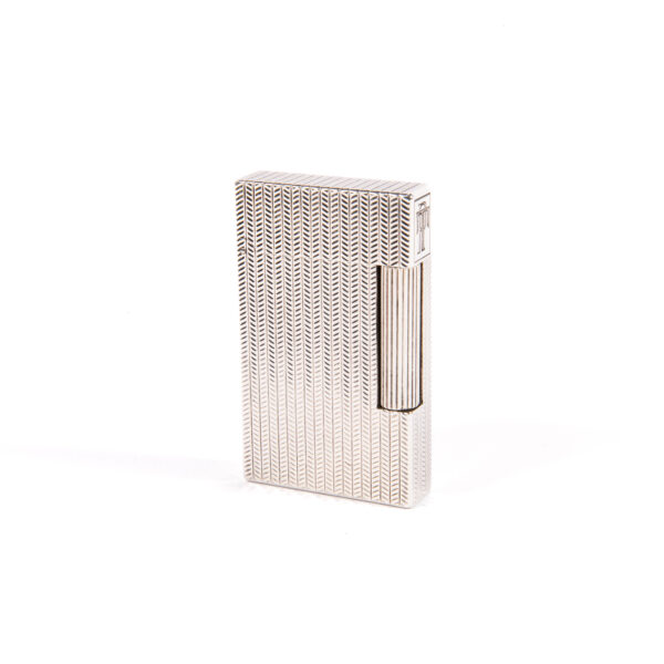 Vintage Silver Plated S.T. Dupont Ligne 2 Regular Lighter 1990s - Image 2