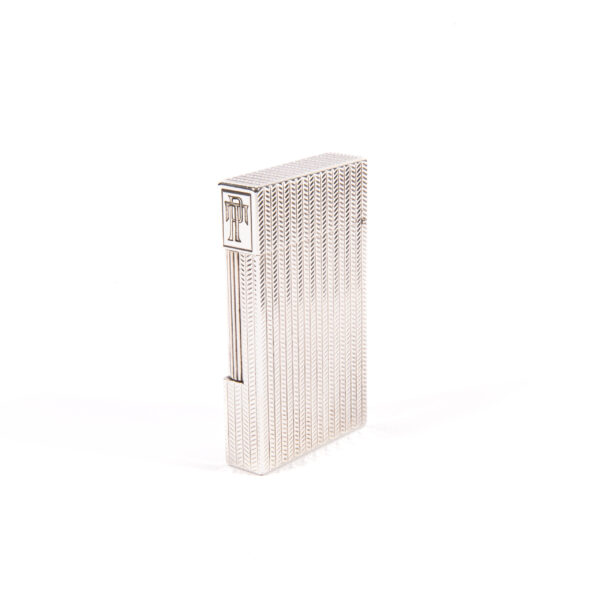 Vintage Silver Plated S.T. Dupont Ligne 2 Regular Lighter 1990s - Image 3