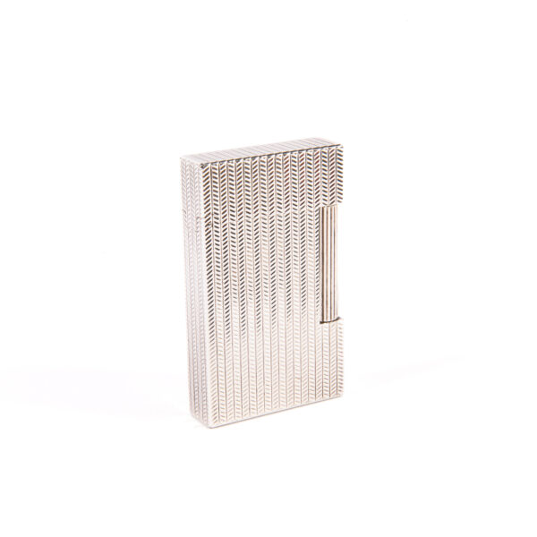 Vintage Silver Plated S.T. Dupont Ligne 2 Regular Lighter 1990s - Image 5