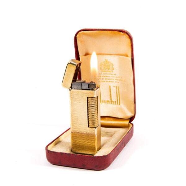 Vintage Gold Plated Dunhill Rollagas Lighter 1960s in Box