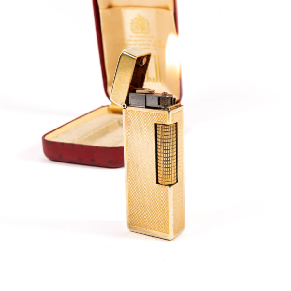 Vintage Gold Plated Dunhill Rollagas Lighter 1960s in Box - Image 8