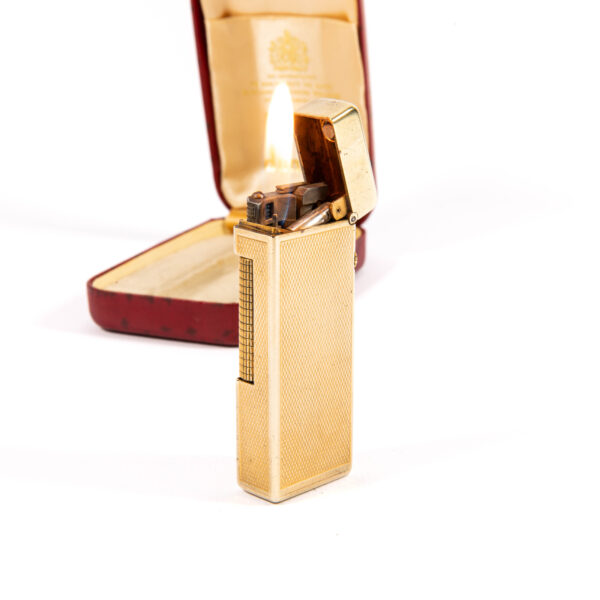 Vintage Gold Plated Dunhill Rollagas Lighter 1960s in Box - Image 9