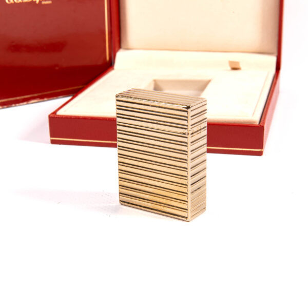 Vintage Gold Plated S.T. Dupont Ligne 1 BR Small Lighter 1985 in Box - Image 6