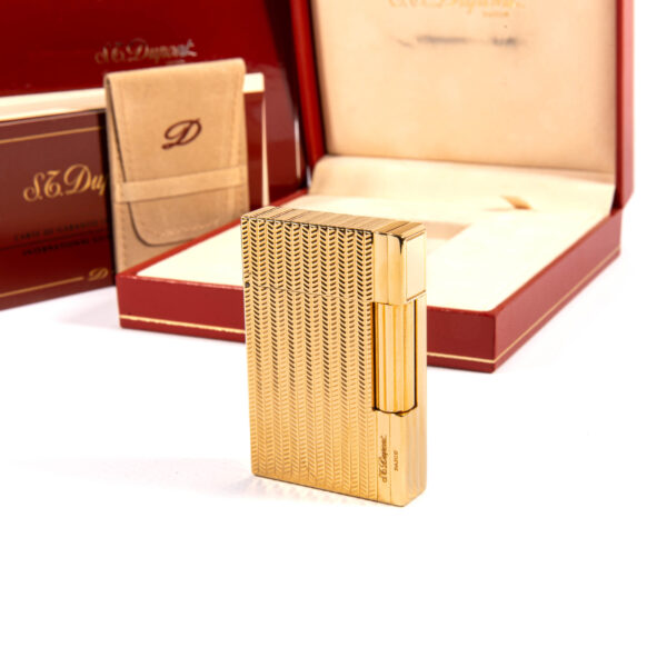 Vintage NOS Gold Plated S.T. Dupont Gatsby Lighter 1980s in Box - Image 4