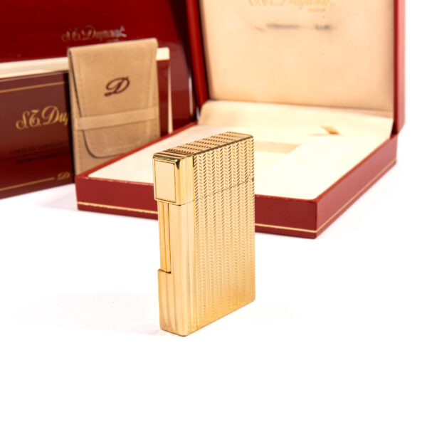 Vintage NOS Gold Plated S.T. Dupont Gatsby Lighter 1980s in Box - Image 5