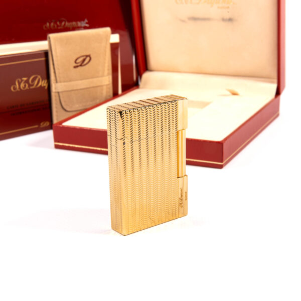 Vintage NOS Gold Plated S.T. Dupont Gatsby Lighter 1980s in Box - Image 7