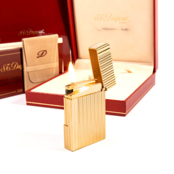 Vintage NOS Gold Plated S.T. Dupont Gatsby Lighter 1980s in Box - Image 9