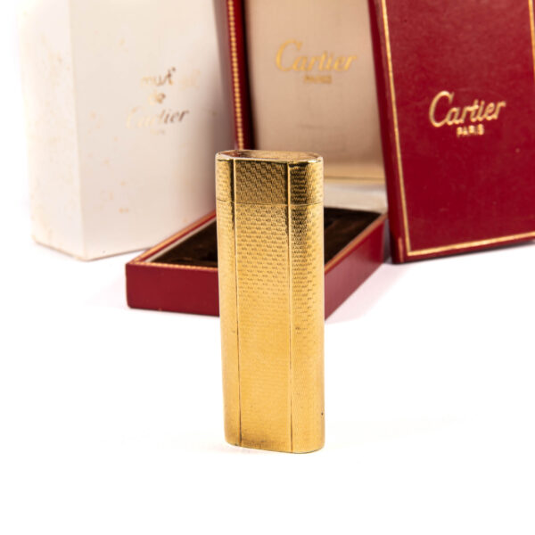 Vintage Gold Plated Cartier Les Must Lighter 1970s in Box - Image 3