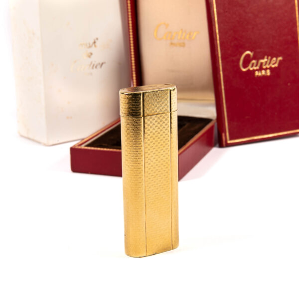 Vintage Gold Plated Cartier Les Must Lighter 1970s in Box - Image 4