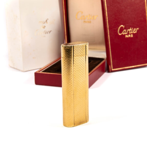 Vintage Gold Plated Cartier Les Must Lighter 1970s in Box - Image 6