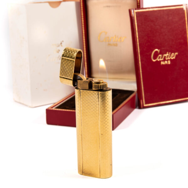 Vintage Gold Plated Cartier Les Must Lighter 1970s in Box - Image 7