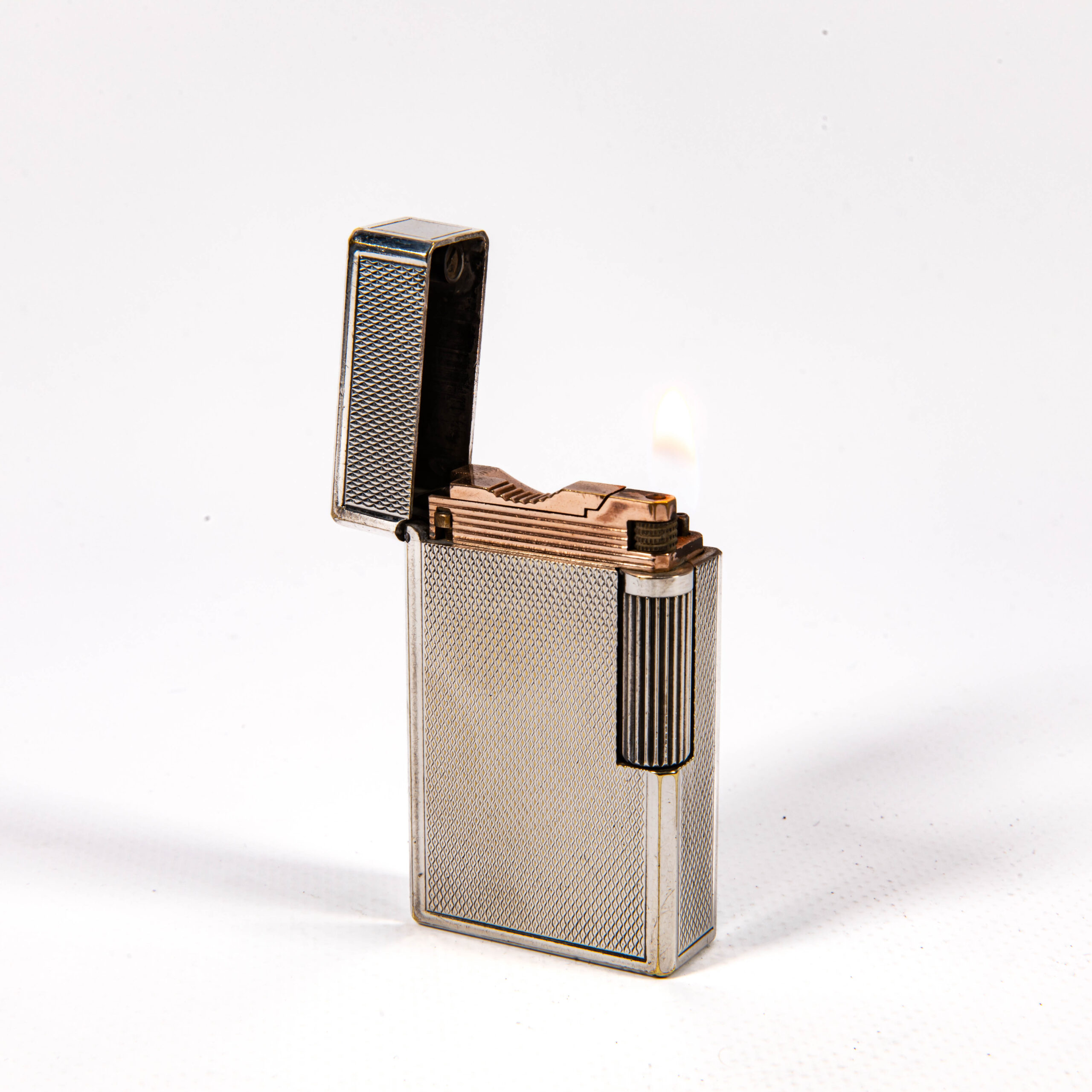 Vintage Silver Plated S.T. Dupont D57 Lighter 1950s - The