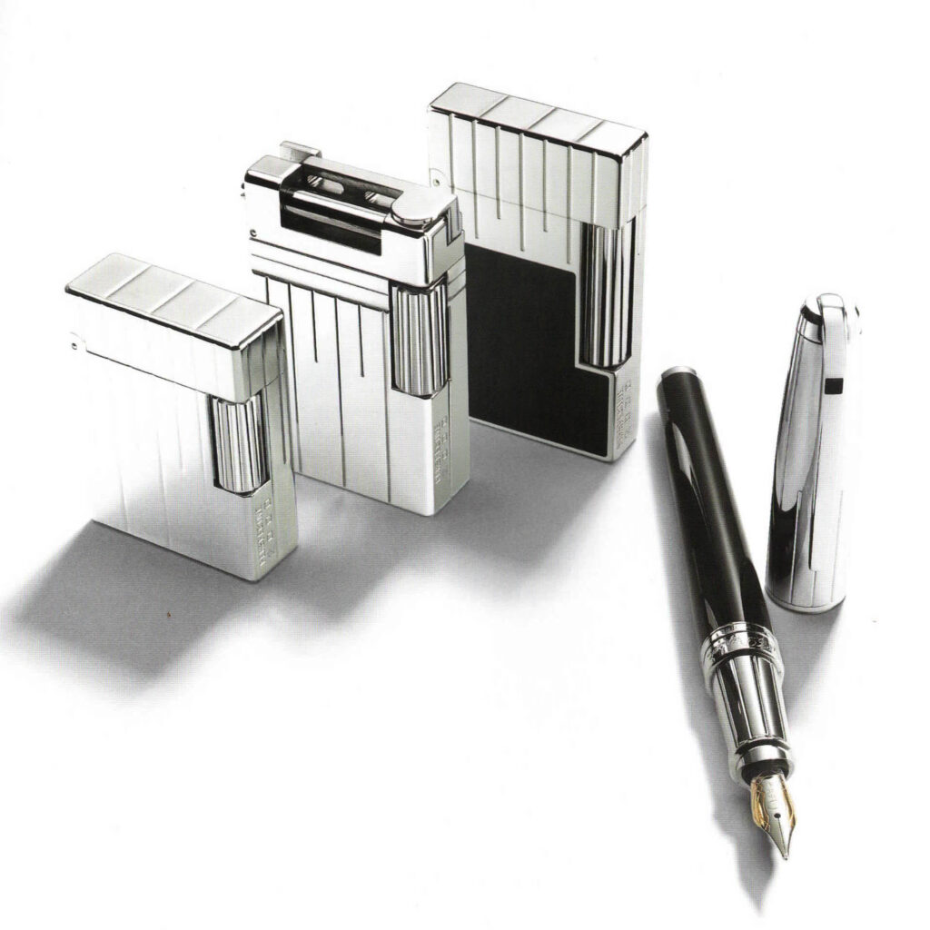 S.T. Dupont Perspective 2000 limited edition 1999 lighters in black lacquer and palladium