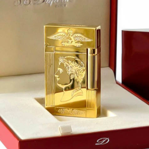 S.T. Dupont Napoléon limited edition Ligne 2 lighter with the profile of Napoleon