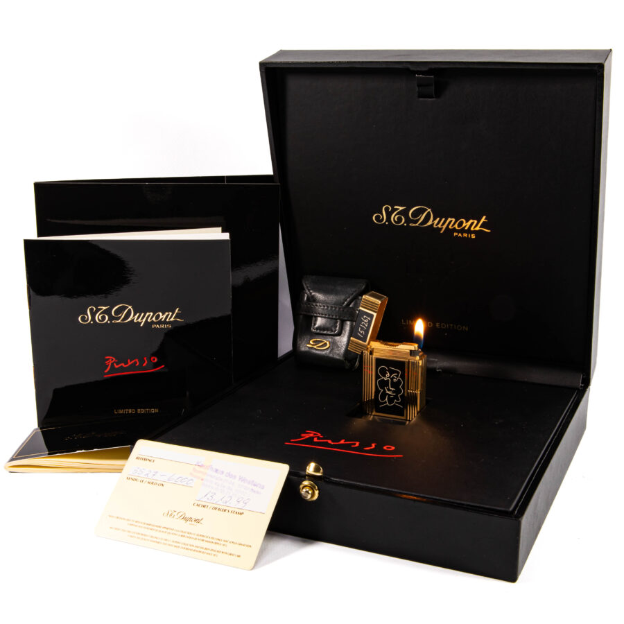 Vintage Limited Edition S.T. Dupont Ligne 1 BR Small Lighter Picasso in Box 1998 3527/6000